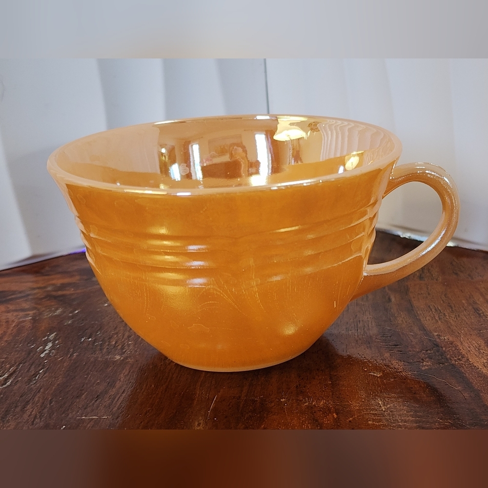 Vintage Anchor Hocking Fire King Peach Lustre Coffee Cup